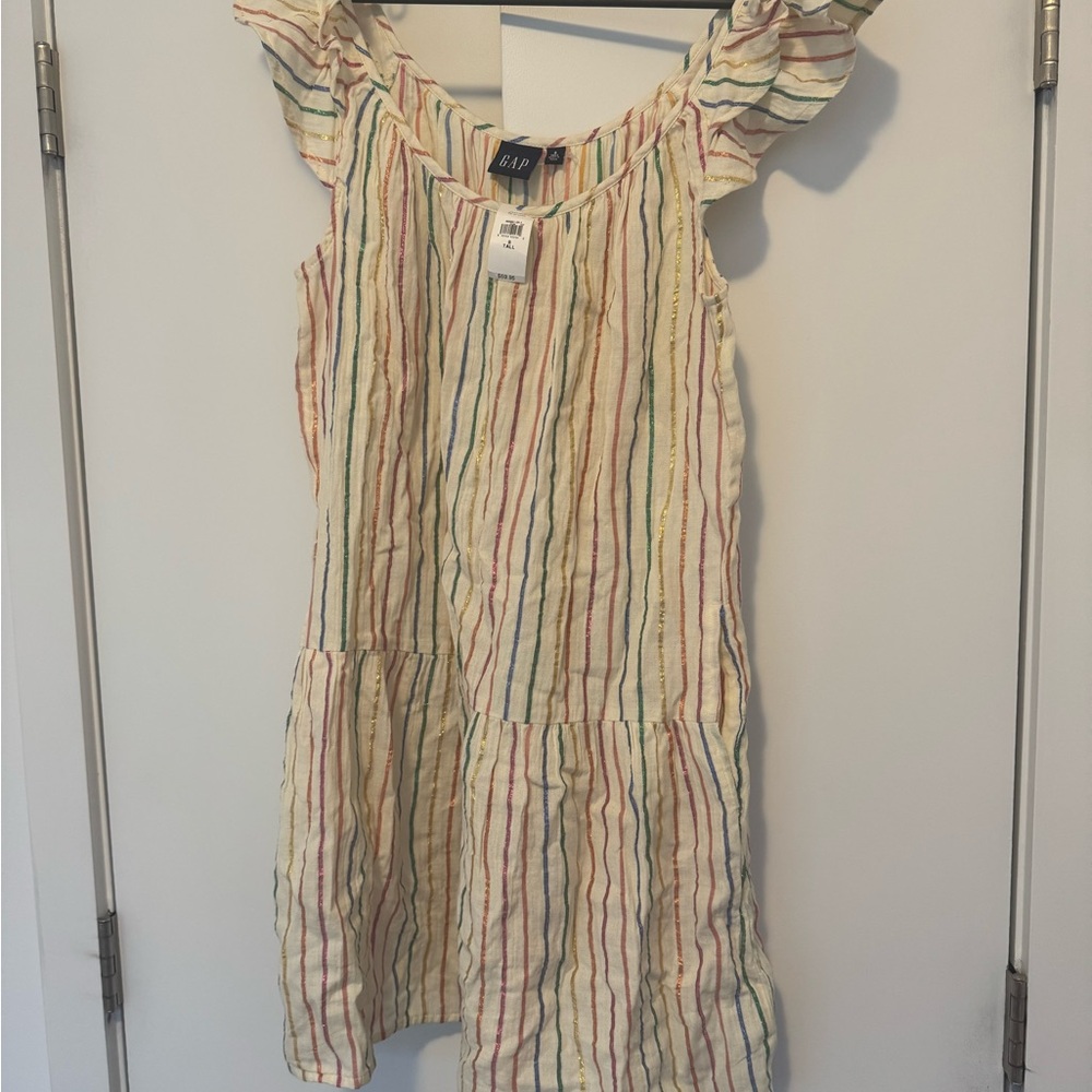 NWT Gap Factory Rainbow Flounce Dress: Women’s Small Tall
